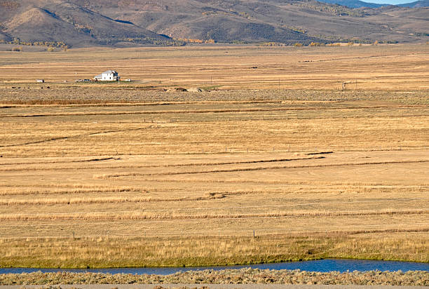 istock Ranch and stream in Wyoming 183344997