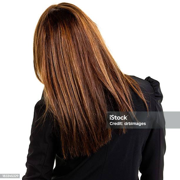 Rear View Of Young Businesswoman Stock Photo - Download Image Now - Rear View, Back Of Head, Women