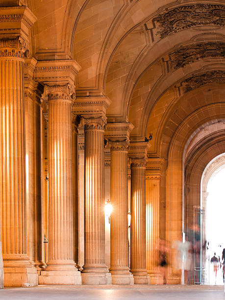 Paris : Louvre museum during epidemic Covid 19 in France, with less tourists than an usual summer. Paris in France, June 27, 2021.