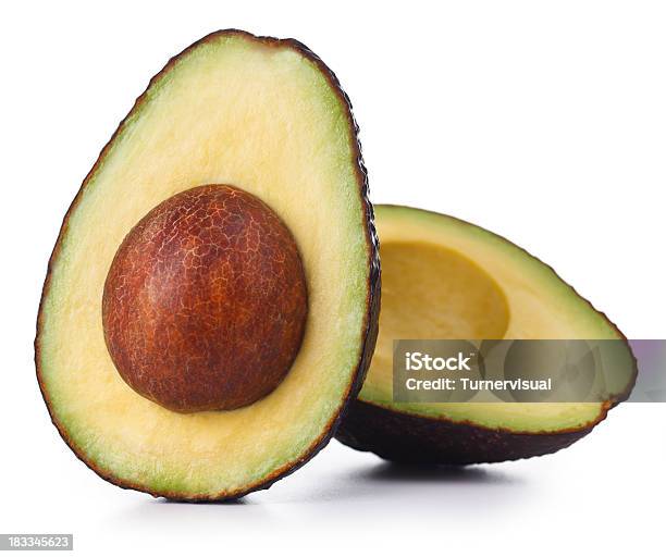 Avacado Isolated Stock Photo - Download Image Now - Avocado, White Background, Cut Out