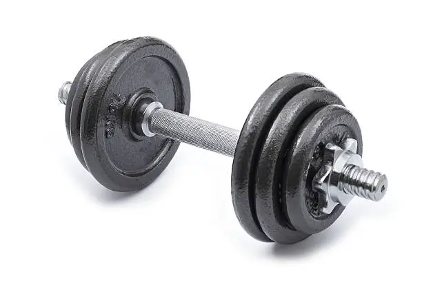 A single Dumbbell isolated on white...More related images...