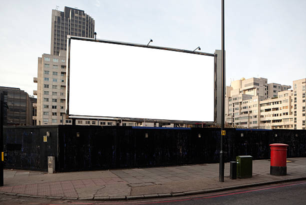 londres outdoor - billboard advertisement built structure urban scene - fotografias e filmes do acervo