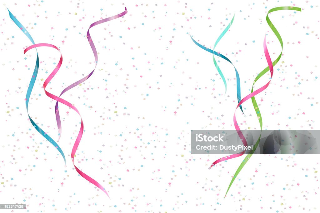 Confeti y Streamers - Foto de stock de Serpentina de fiesta libre de derechos