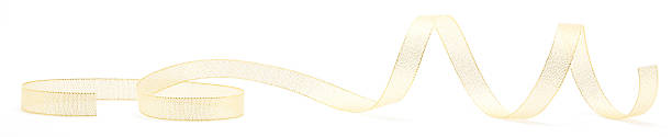 istock Curled gold holiday ribbon 183347817
