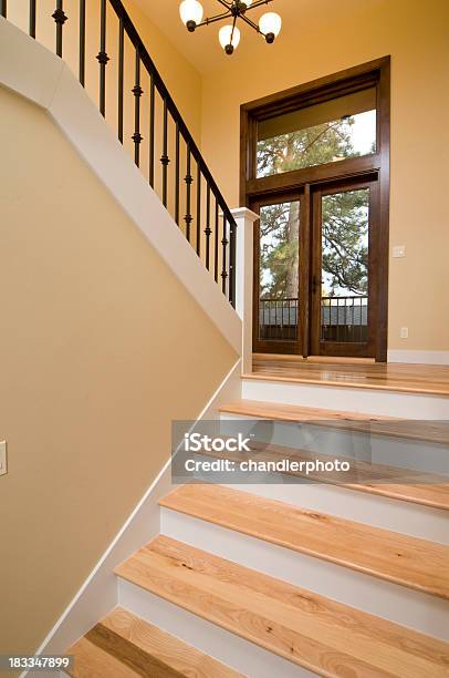 Modern Wooden Staircase Stock Photo - Download Image Now - Architectural Feature, Architecture, Beige