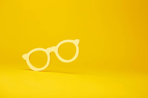 istock Yellow wooden eyewear frame 1833479141