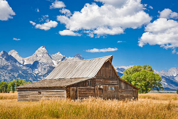 istock old settler's barn, Tetons, from Antelope Flats 183348821