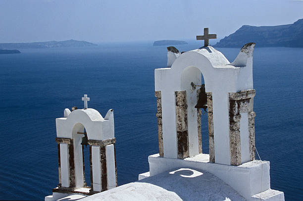 istock Church bells on Santorini island 183348964
