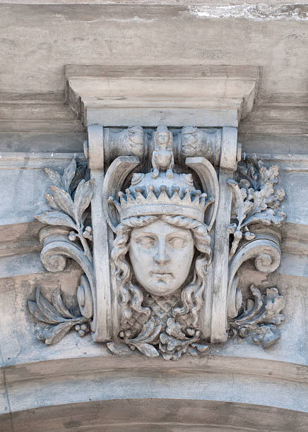 istock Decorative carved detail on building, Bucharest 183349258
