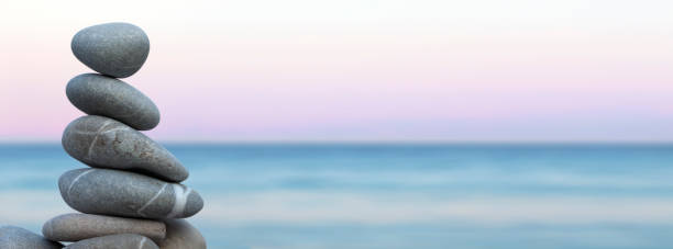 Pebbles Balance in the Beach