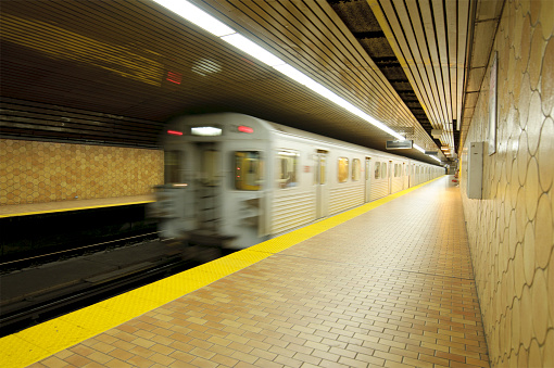 ** Motion blur** Subway train leaving station. taken in Toronto[/img][/url]