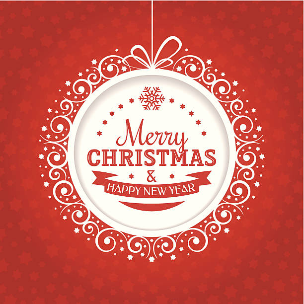 Christmas greeting card vector art illustration