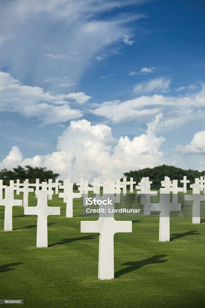 Cimitero americano - Foto stock royalty-free di A forma di croce