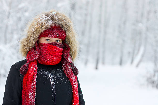 istock Portrait of warmly dressed woman 183351215