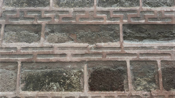 Close-up Large Brick Wall Stock Photo Large bricks closed up photo for backgrounds stonewall creek stock pictures, royalty-free photos & images