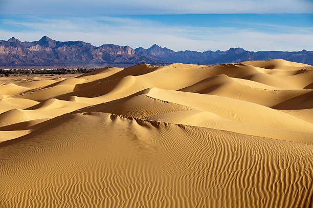 Dunescape in Libyan Sahara desert stock photo