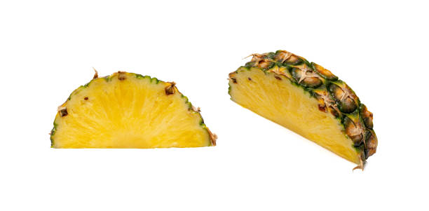 istock Pineapple Cuts Isolated, Raw Ananas Pieces, Comosus Tropical Fruit Chunks, Ripe Pine Apple Slices on White 1833528562