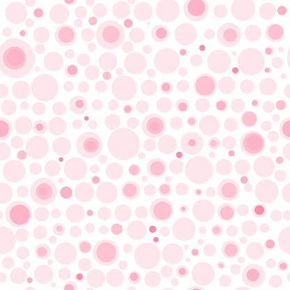 Pink circles vector seamless pattern