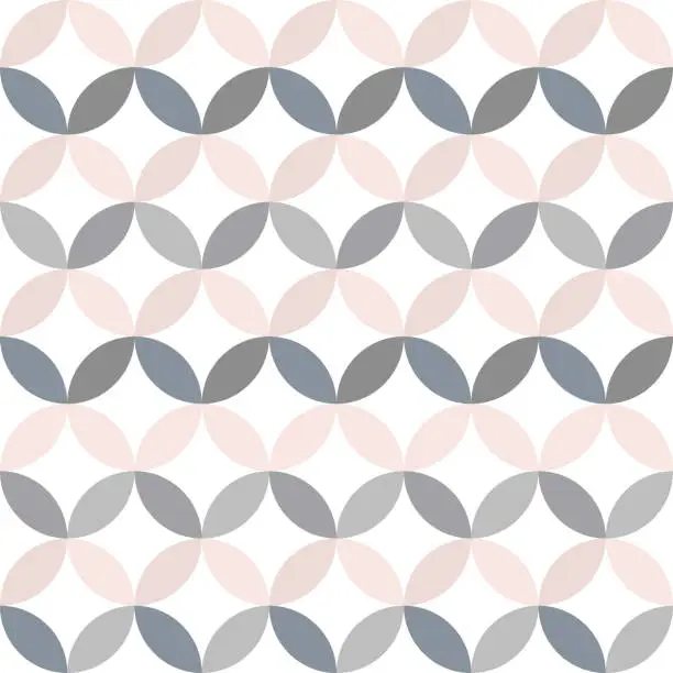 Vector illustration of Pink and gray circle