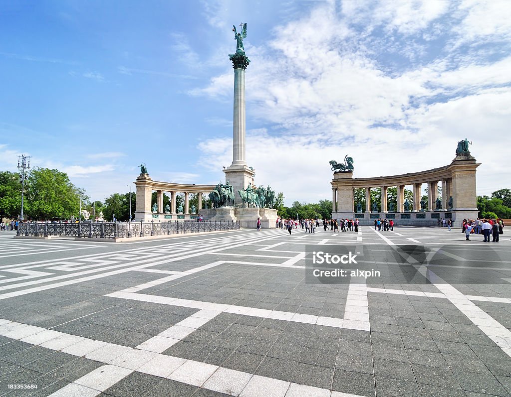 La Piazza degli Eroi, Budapest - Foto stock royalty-free di Eroe