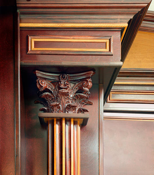 istock Carving detail on custom cabinetry 183354388