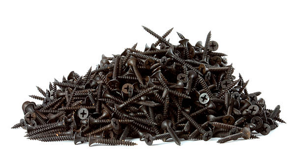 istock Heap of Black Plasterboard Screws 183354667