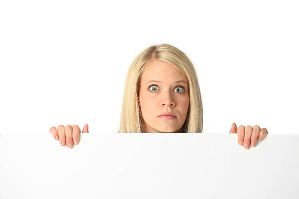 istock Woman behind a placard 183354926