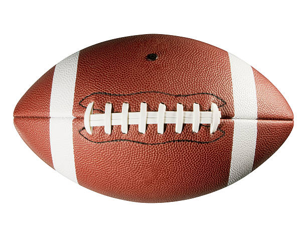 istock Leather American football on white background 183355158
