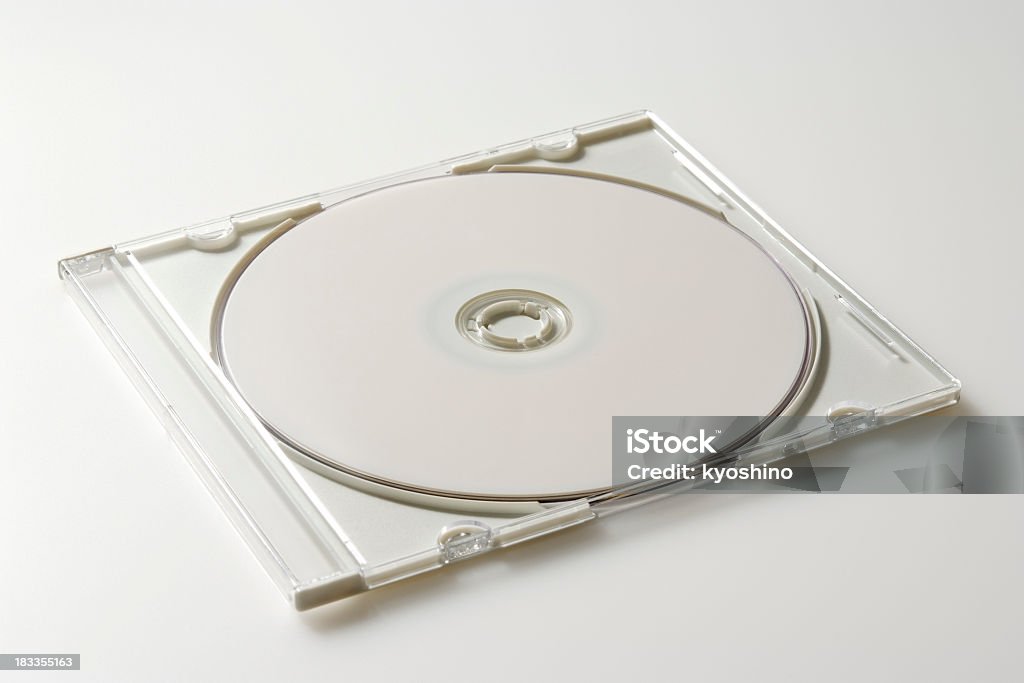 絶縁ショットの CD 、プラスチックケースに白背景 - コンパクトディスクのロイヤリティフリーストックフォト