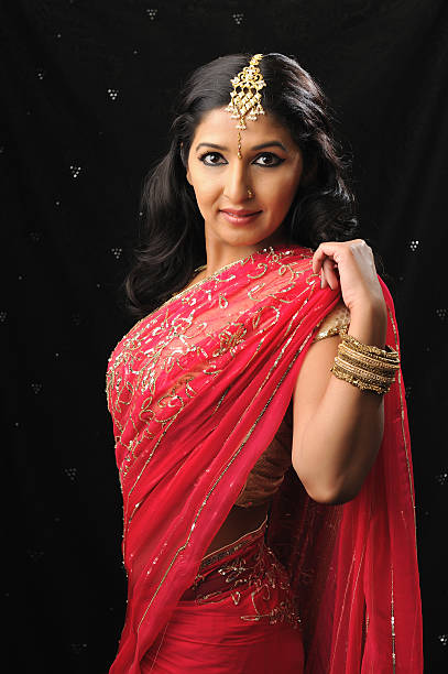 istock Fashionable Indian beauty with sari 183355869