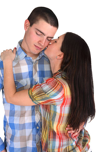 istock Tender moment with casual young couple 183356595