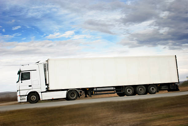 istock white truck  in full lenght 183356608