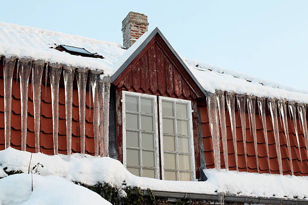 icicles на крыше - melting ice icicle leaking стоковые фото и изображения