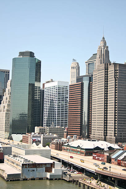 istock Manhattan Skyline at New York waterside 183356851