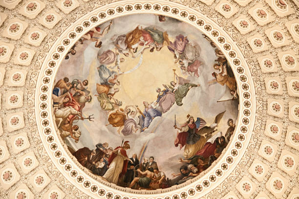 Apotheosis of Washington DC Painting rotunda stock pictures, royalty-free photos & images
