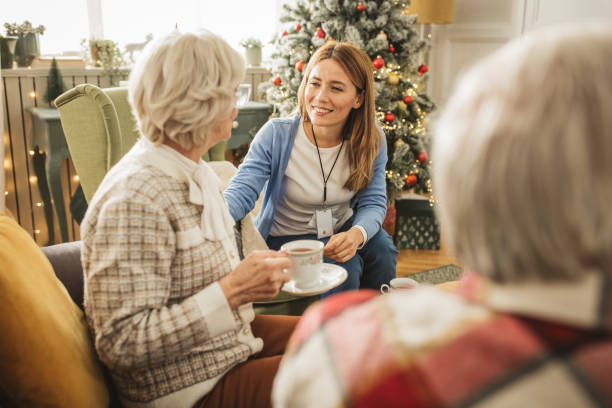 istock Christmas at nursing home 1833571203