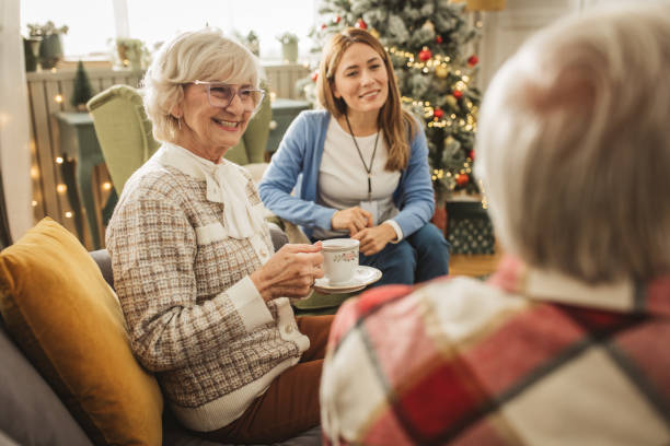 istock Christmas at nursing home 1833571207