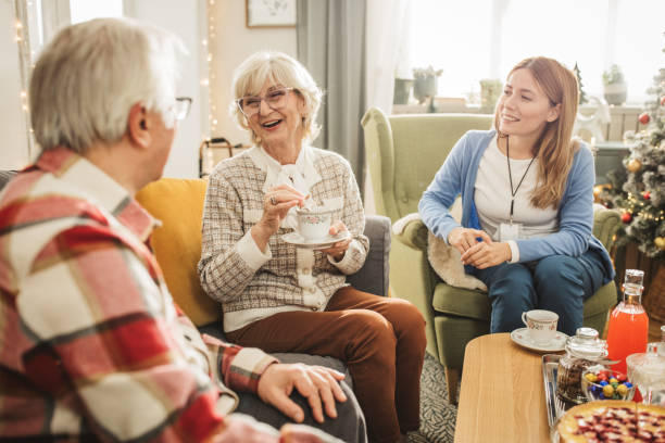 istock Christmas at nursing home 1833571209