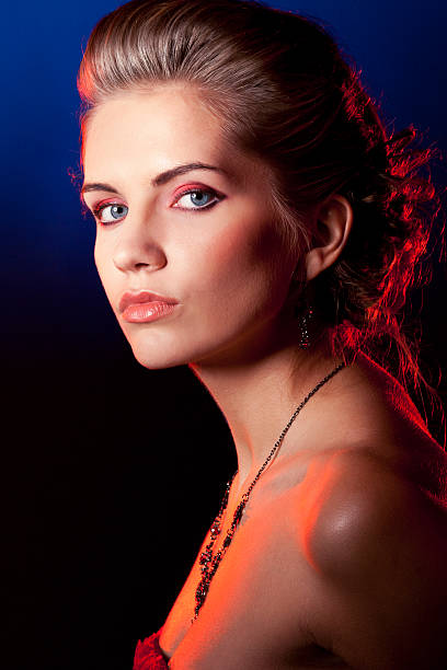 istock Mysterious young woman portrait 183357121