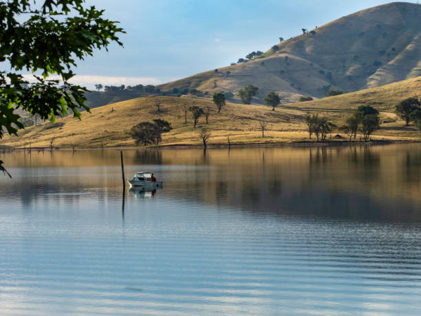 istock Fishing boat on lake 1833571735