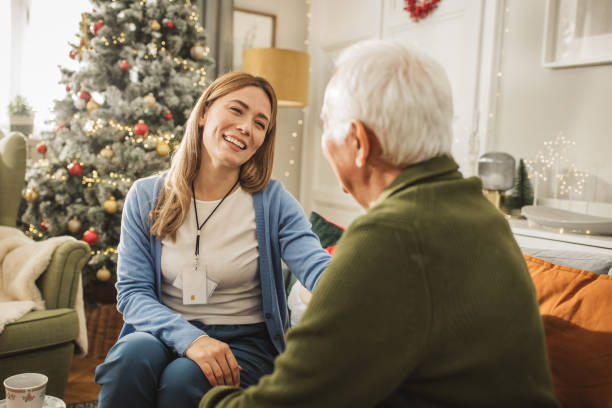 istock Christmas at nursing home 1833572297
