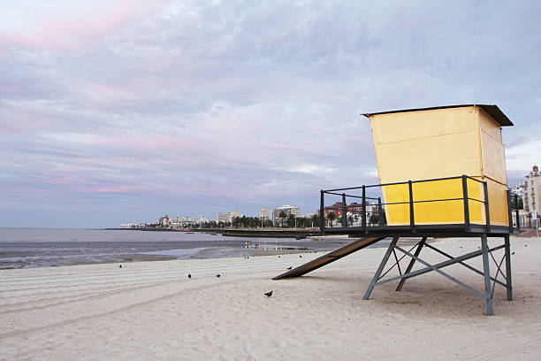 Lifeguard watch point on the beach at Montevideo.More images from Montevideo: