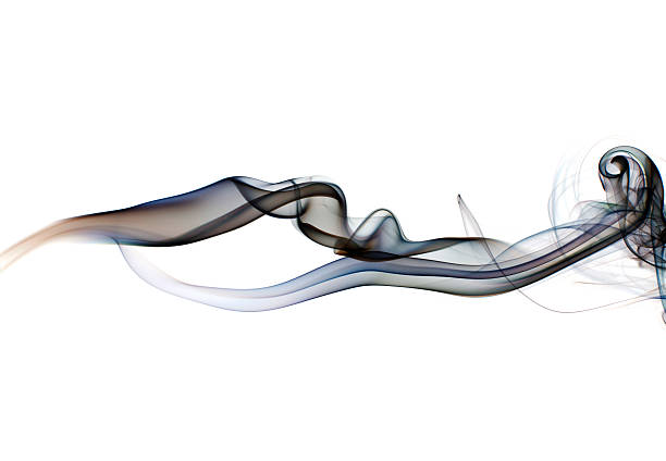 Flowing smoke segment Colorful smoke segment on white.See also morph transition stock pictures, royalty-free photos & images