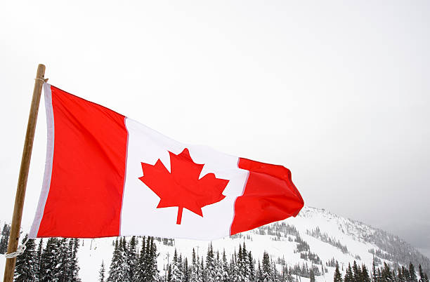 istock Canadian Flag and Stormy Sky. 183358726