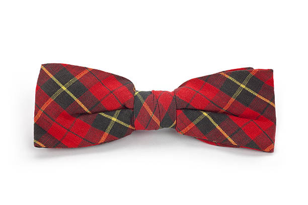 Plaid Bow Tie Highly detailed close-up of a plaid bow tie bow tie stock pictures, royalty-free photos & images