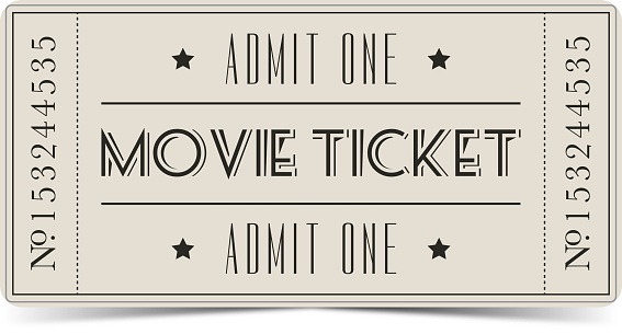Simple movie tickets. Black and White