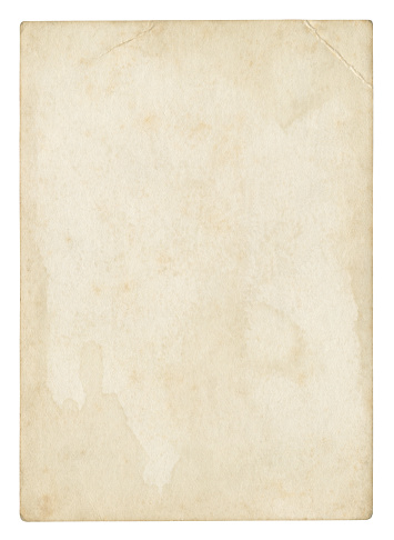 Old blank paper (isolated clipping path included)