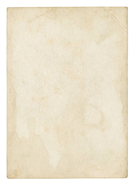 an old stained blank piece of beige paper - eski stok fotoğraflar ve resimler