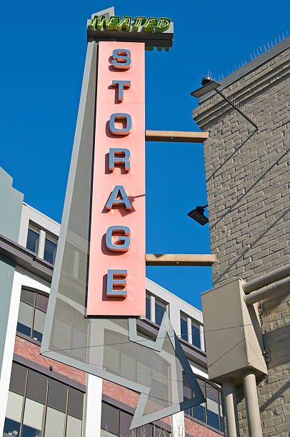 istock Sign advertising heated storage units 183360520