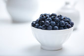 Blueberries in a White Bowl